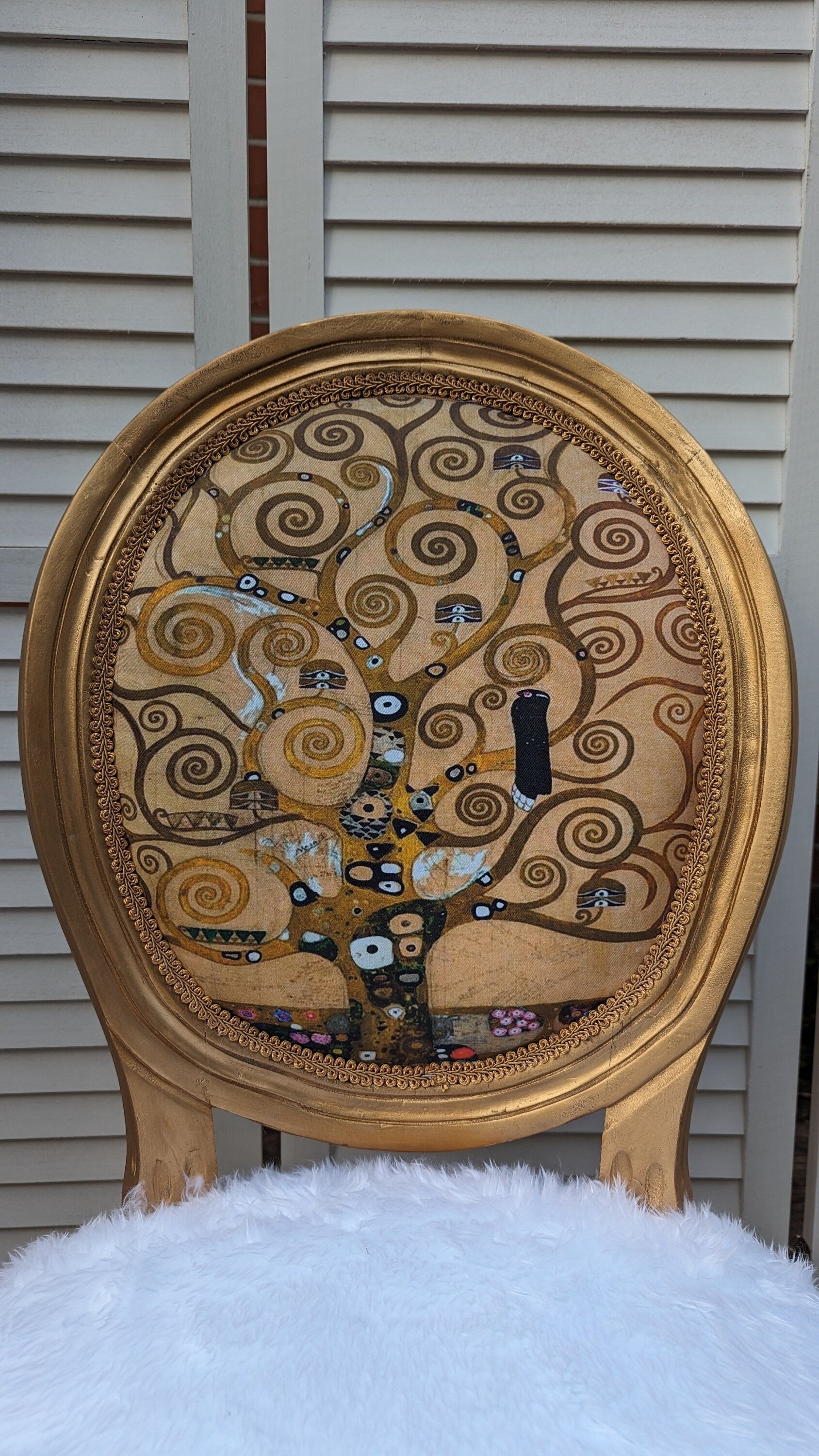 Klimt dining chairs. All Klimt's art to choose. Louise Vintage Chair. „The Tree of Life”. Elegant and lovely. Dressing chair.